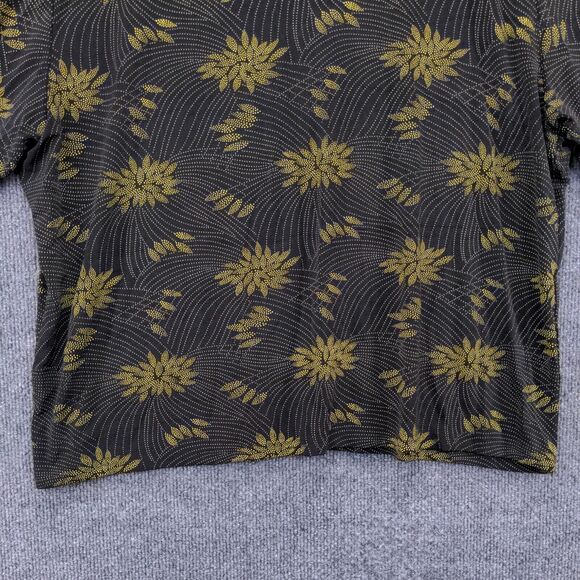 Western Connection II Women's Knit Top Black Yellow Plus Size 3X Short Sleeve - Picture 6 of 12